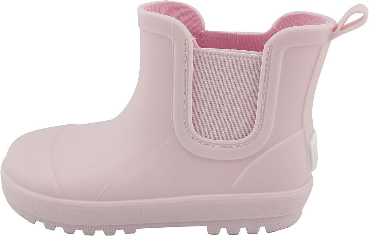 BEARPAW Toddler and Kids' Chelsea Rain Boots, Waterproof Rubber Rainboot, Girls/Boys Light Water Shoes for Muddy Park/Hiking