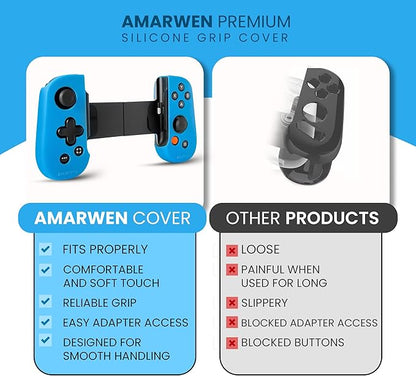Silicone Grip Case Cover  Thumb caps for Backbone One Controller - Ergonomic and Protective Sleeve Skin Shell for an Enhanced Experience, Stronger Hold and Thicker Grip for LIGHTNING VERSION