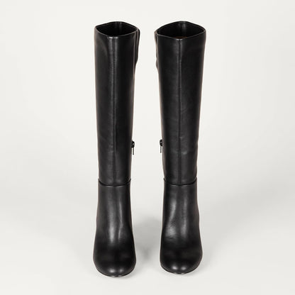 Essentials Women's Tall Boots with Chunky Block Heel.