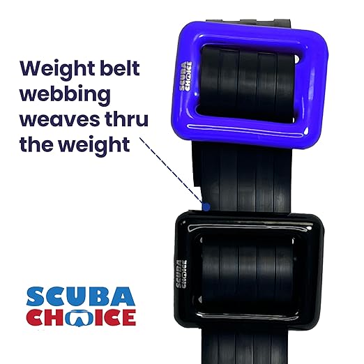Scuba Choice Vinyl Coated Diving Weight - 4.5 lbs. Blue - Durable & Compact Dive Weight for Precise Buoyancy Control - Ideal for Freediving, Scuba & Spearfishing, Fits 2-Inch Webbing