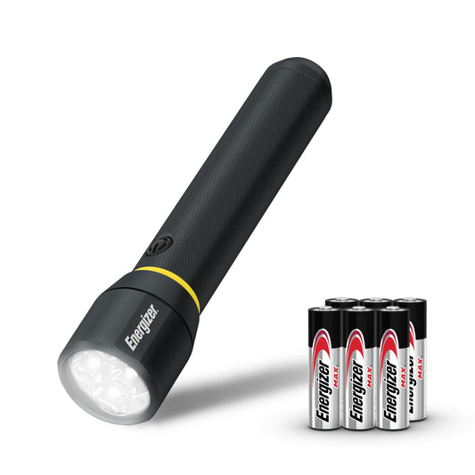 Energizer LED Flashlight Vision PRO, Ultra Bright 1000+ Lumens, IPX4 Water Resistant, Aircraft-Grade Aluminum LED Light, Rugged Metal Flash Light for Outdoors, Emergency Power Outage, Black