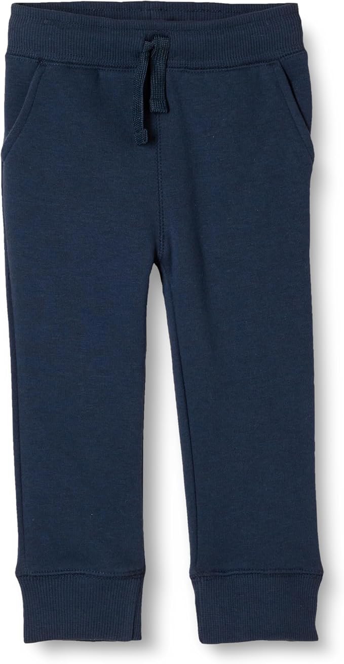 Essentials Boys and Toddlers' Fleece Jogger Sweatpants with Elastic Waist and Drawstring