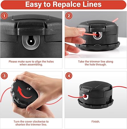 Trimmer Head Compatible for Echo Speed Feed 400 Bump SRM-225 SRM-210 SRM-230 Pas225 Pas210 Pas211 Weed Eater Head Replacement (3 Pack)