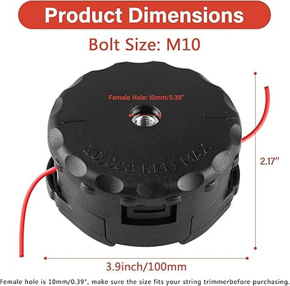 Trimmer Head Compatible for Echo Speed Feed 400 Bump SRM-225 SRM-210 SRM-230 Pas225 Pas210 Pas211 Weed Eater Head Replacement (3 Pack)