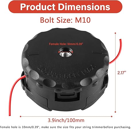 Trimmer Head Compatible for Echo Speed Feed 400 Bump SRM-225 SRM-210 SRM-230 Pas225 Pas210 Pas211 Weed Eater Head Replacement (3 Pack)