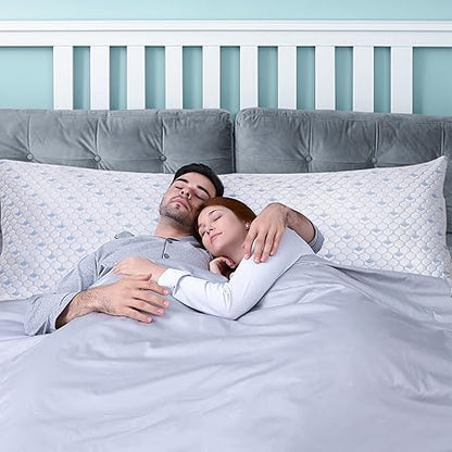 ESHINE Full Body Pillows for Adults - Full Body Pillow for SleepingGel Infused Cooling PillowsShredded Memory Foam Pillows, Oeko-TEXCertiPUR-US Certified, 20x54 Long Pillows...