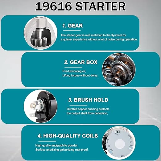 19616 Starter V6 3.6L Fit for Dodge Grand Caravan, Chrysler 200 Town  Country, Journey Ram CV Promaster 1500 2500 3500, Routan 14 Cherokee