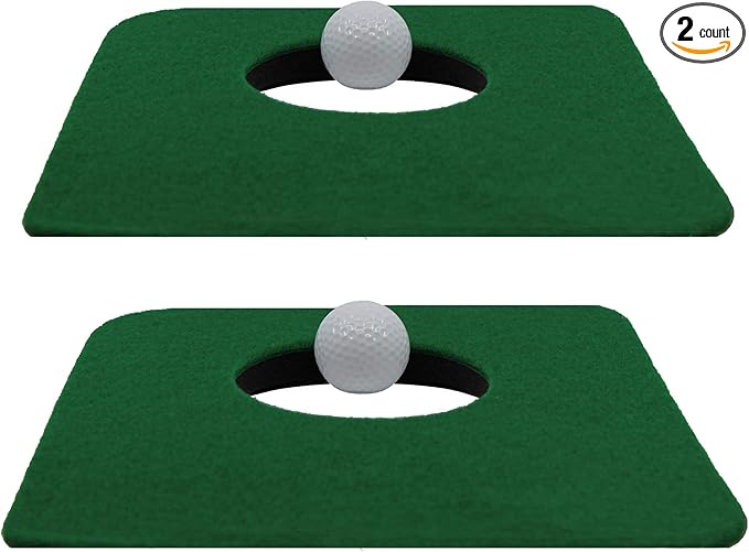 Upstreet Golf Putting Matt for Indoors, Mini Golf Set - Includes Two Mats and Two Training Balls