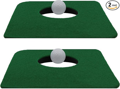 Upstreet Golf Putting Matt for Indoors, Mini Golf Set - Includes Two Mats and Two Training Balls