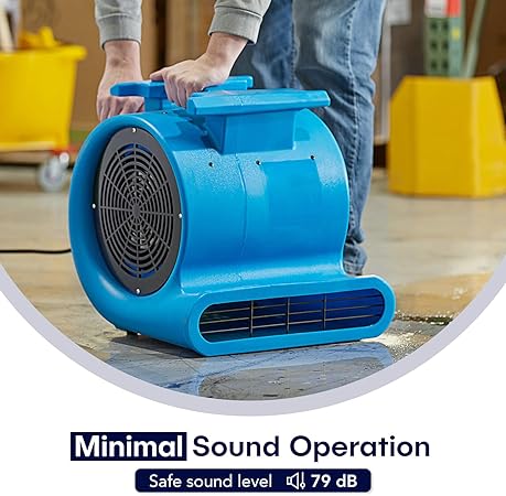 MOUNTO 3-Speed Air Mover 1HP 4000 CFM Monster Floor Blower Carpet Dryers Janitoral Floor Dryer