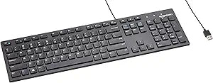 Basics Wired Keyboard, Full-Sized, QWERTY Layout, Black