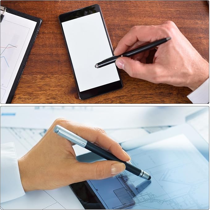 MECCANIXITY 6 in 1 Metallic Stylus Pen Aluminum Alloy Mini Capacitive Pens with Ballpoint Pen, Ruler, Screwdriver, Stylus, Keychain for Men and Women,Yellow