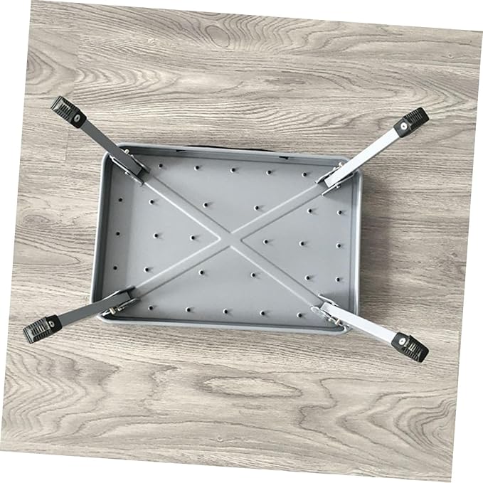 PRETYZOOM Step Stool Thick Platform Metal Folding Ladder Stool for Household Use Sturdy Stepping Stool for Adults
