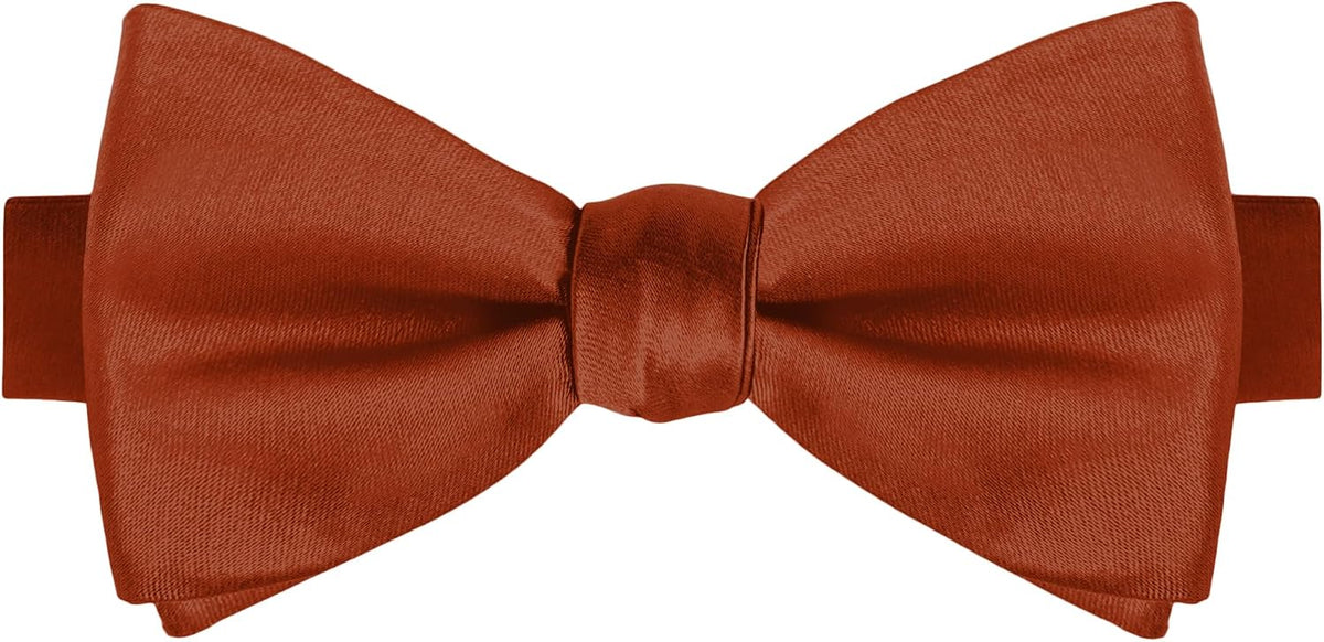 KissTies Mens Pre-Tied Bow Tie Adult's Adjustable Tuxedo Satin Bowtie