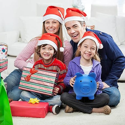 Cute Piggy Bank, Coin Bank for Boys and Girls, Children's Plastic Shatterproof Money Bank,Children's Toy Gift Savings Jar (Dark Blue)