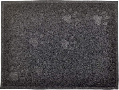Cat Litter Box Debris Catcher Mat,Kitty Scatter Control Rug,16x12 Inches,5 Colors Available (Black)