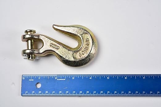 Hi-Gear Clevis Grab Hook, 6,600 LBS Working Capacity, Compatible with Tow Chain 38" Chain, Grade 70, Hook Flatbed, Trailer Tie Down Hauling Rig