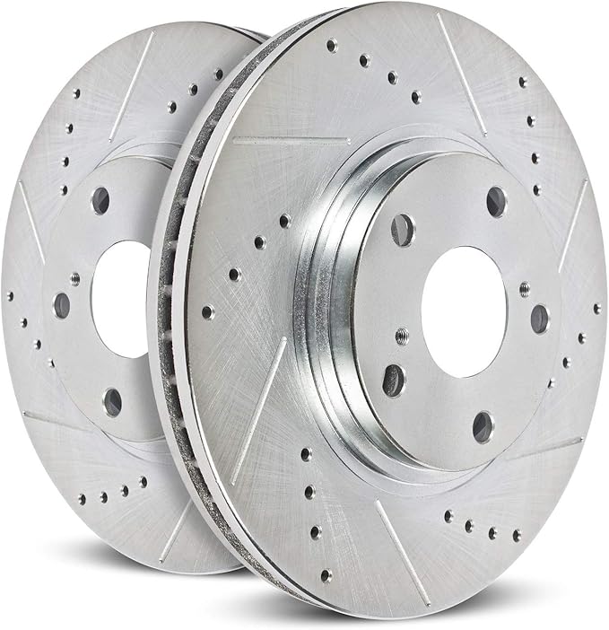 Power Stop AR85164XPR Rear Evolution Drilled & Slotted Rotor Pair For Ford F-150 2015-2017 [Model Specific]
