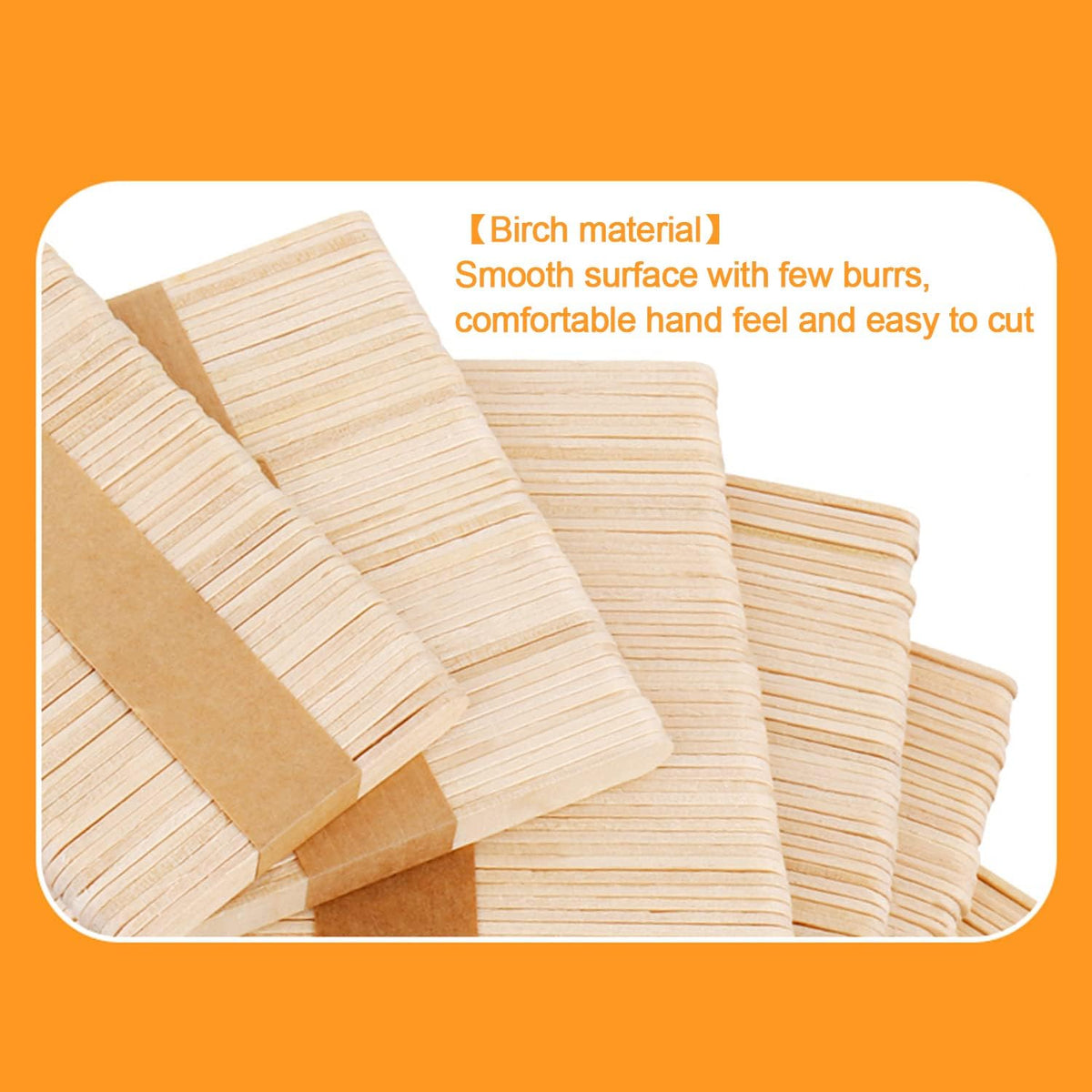 150 Pcs Craft Sticks, Ice Cream Stick Thickness 2mm Width 10mm Ideal for Building Model and Creating Craft Projects,Length 114mm