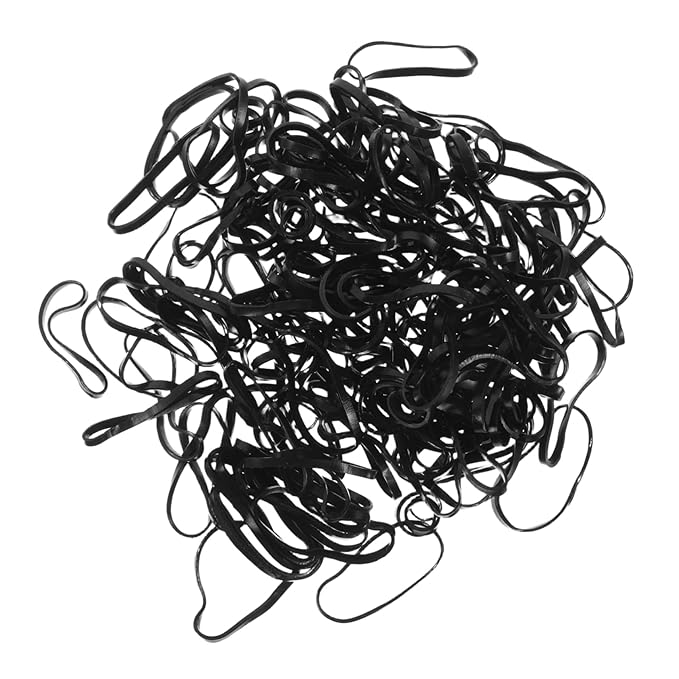 Durable Black Hair Ties for Women Secure Elastic Hair Bands for Salon Updos Perms and Everyday Styling Effortless Grip Ponytail Holders