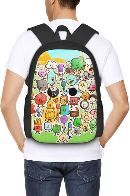 Bfdi-Battle for Dream-Island Backpack,3d Print Laptop Backpack Lightweight Casual Daypack Bookbag 16.5 In, 17 Inch