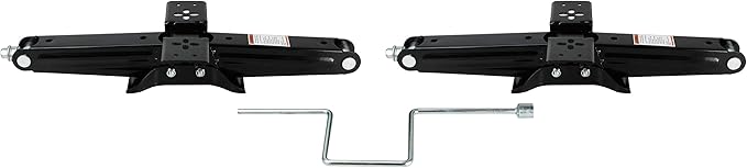Quick Products QP-RVJ-S24 RV Stabilizing and Leveling Scissor Jack, 5,000 lbs. Max, 24" - Pair, Silver