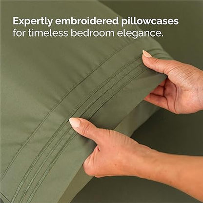 King Size 4 Piece Sheet Set - Comfy Breathable  Cooling Bed Sheets Set - Hotel Luxury Bedding for Women, Men, Kids  Teens - Deep Pockets, Easy-Fit, Super Soft  Wrinkle Free - Oeko-Tex - Sage Green