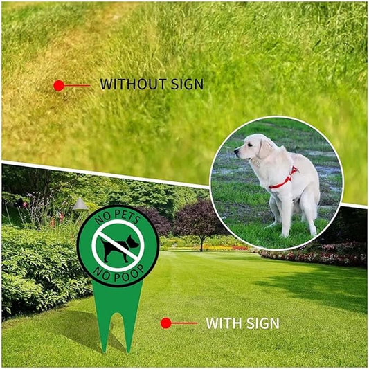 Please Be Respectful Dog Sign - No Dog Pee Signs for Yard - Stop Dogs from Pooping or Peeing On Your Lawn Yard Sign