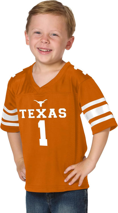 Little King NCAA Toddler-Touchdown Pass-Team Football Jersey-Sizes 2T 3T 4T 6