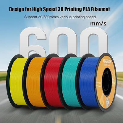 Kingroon High Speed PLA 3D Printer Filament 1.75mm, 3D Printer Rapid Filament for 30-600mm/s Hyper Printing Filament, Dimensional Accuracy +/- 0.03 mm, 1kg Plastic Spool(2.2lbs) (Gray)