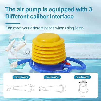 Hand Foot Ball Pump, Manual Air Pump for Yoga Exercise Balls, Balloons, Pool Floats, Inflatables, Mattress  Boat, Includes Nozzles and Plug, Fast Inflation Gym Outdoor Home Use