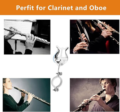 Clarinet Lyre Holder for Marching Band- 6.02Inch Sheet Music Clip Stand- Adjustable Music Book Clip for Beginners Professionals - Durable Lightweight