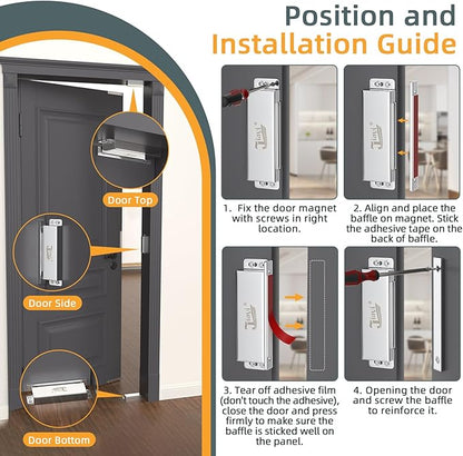 Jiayi Magnetic Cabinet Door Catches 2 Pack Heavy Duty Magnetic Door Latch 110lbs Cabinet Magnets Latches Stainless Steel Magnetic Door Catch for Heavy Door Closing Cupboard Door Closure Magnet
