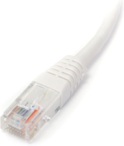 StarTech.com Cat5e Ethernet Cable - 3 ft - White - Patch Cable - Molded Cat5e Cable - Short Network Cable - Ethernet Cord - Cat 5e Cable - 3ft (M45PATCH3WH)