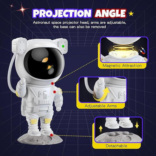 Astronaut Star Galaxy Projector - Space Starry Night Light Nebula Ceiling Projection Lamp with Timer and Remote, for Kids Adults for Bedroom, Gaming Room, Room Decor