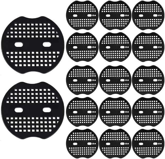 Bakulyor 50pcs Garden Staples Plastic Buffer Washer, Landscape Staple Stakes Gaskets, Yard Pins Gasket for Weed Barrier Fabric, They Keep The Barrier from Ripping & Create a Sturdier Hold - Black