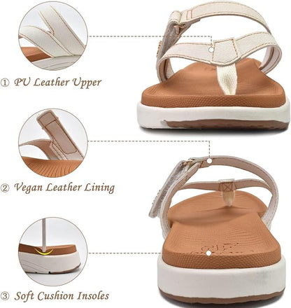 These COFACE flip flops feature memory foam cushioning, orthopedic arch support, and a lightweight design for all-day comfort.