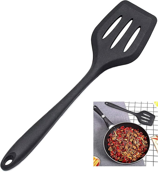 1 Silicone Turner Slotted Heat Resistant Kitchen Non Stick Utensil Spatula 12"
