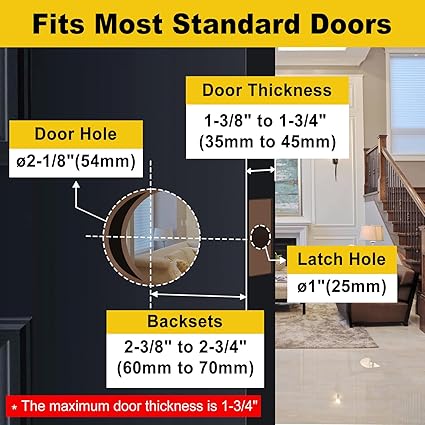 CML Hardware Matte Black Keyed Entry Door Knob for Entrance, Exterior and Interior Use, Round Ball Handle, Stainless Steel