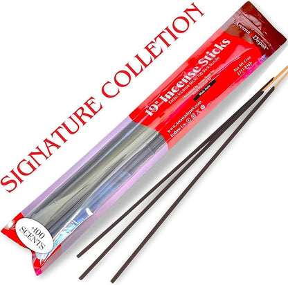 Aroma Depot Frankincense 19'' Most Exotic Incense Sticks Jumbo. Approx 27 to 30 Sticks Per Bundle. 19 Inch Extra Large, Each Natural Stick Burns for 3 to 4 Hours. Exotic Long-Lasting Fragrance.