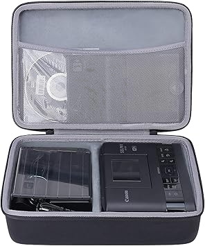 co2CREA Hard Case Replacement for Canon SELPHY CP1500  CP1300  CP1200 Wireless Compact Photo Printer, Black Case