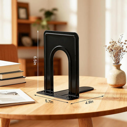 HappyHapi Book Ends, Bookends for Shelves, 24pcs Metal Bookends, Book Ends for Heavy Books Holders for Office Home Library Book Ends Supports, Book Ends to Hold Books Heavy Duty