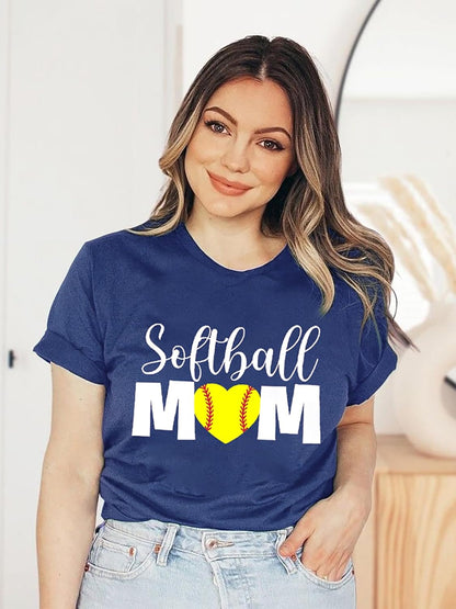 Mama Shirts for Womens Sport Mom Tshirt Funny Short Sleeve Letter Printed Tees Mom Gift Tops