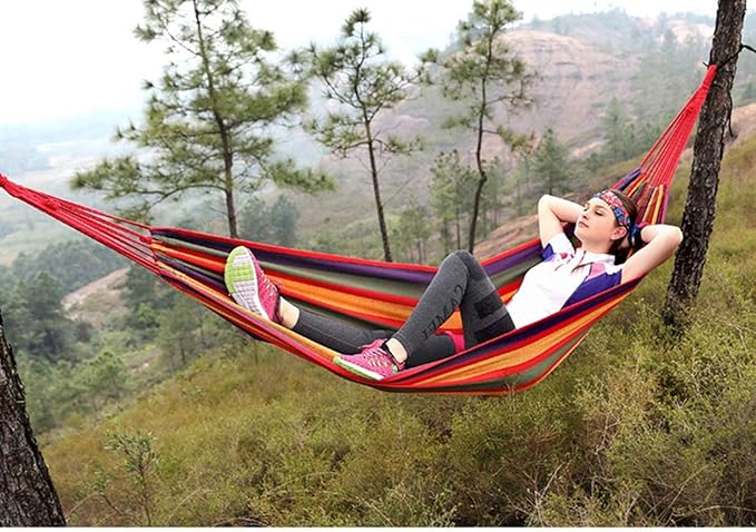 Outdoor amacas Garden Camping Hammock,Portable Hammock for Patio Yard Garden Backyard Porch Travel