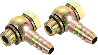 2Pcs 11mm Barbed M14x1.5 Male Thread Hose Fittings Elbow Connectors Carbon Steel HIEUBE141
