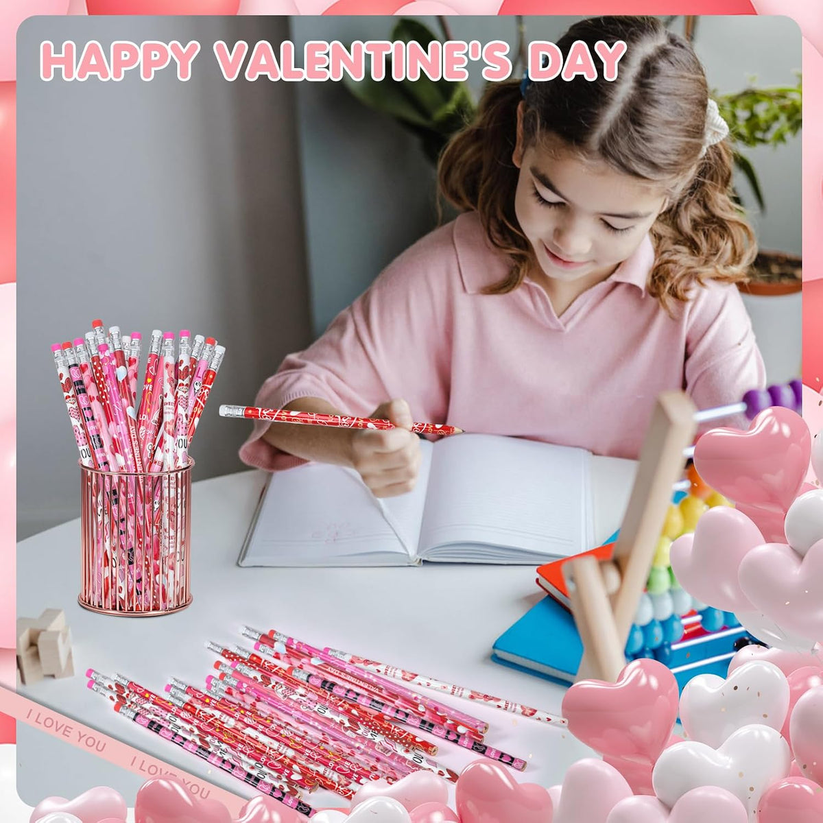 emzrivo Valentine's Day Pencils with Erasers Bulk Holiday Pencils Valentine Pencil, 12 Style (1) https://a.co/d/0hsFDzb5