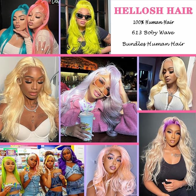 613 Bundles Human Hair 26 Inch Straight Blonde Human Hair Bundles 100 Unprocessed 12A Brazilian Virgin Human Hair Bundles 1 Blonde Bundle 100G 613 Quick Weave Bundles