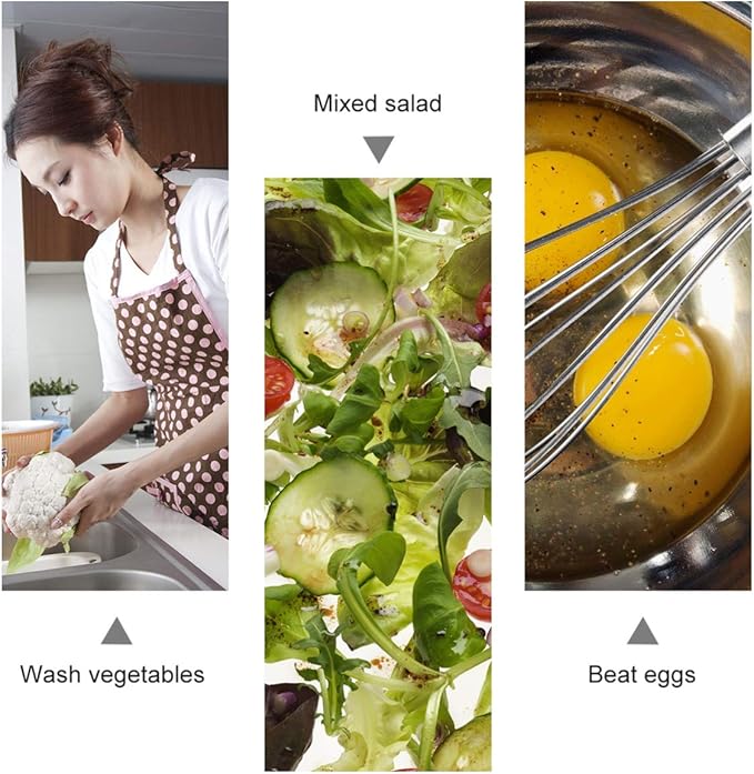 MAGICLULU Stainless Steel Salad Bowl Set Lids Large Serving Bowl for Mixing Serving