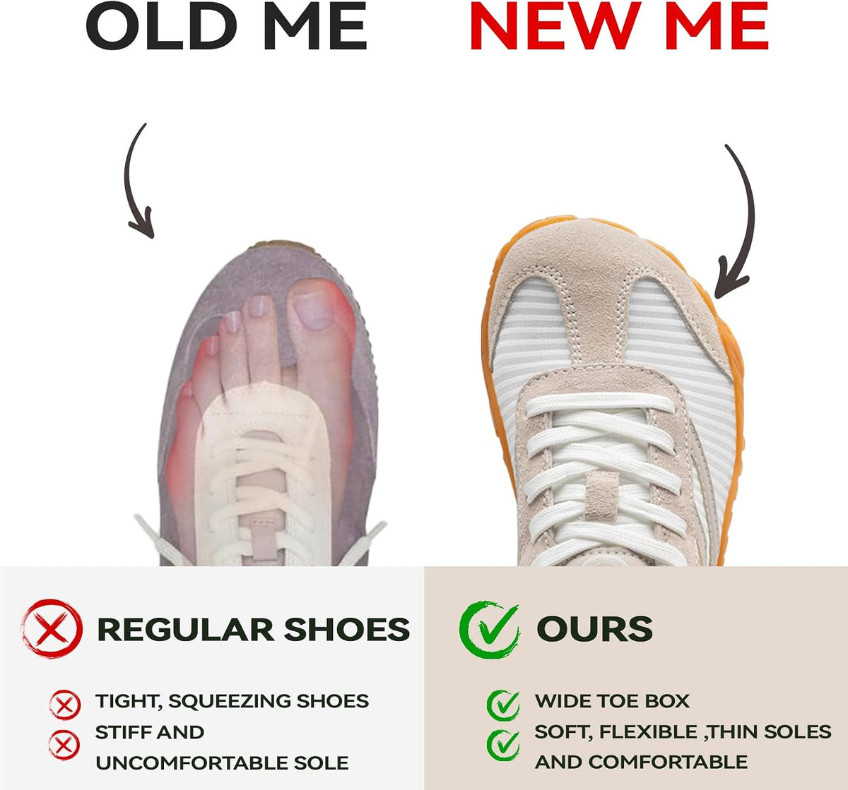 Women Casual Sneakers,Wide Toe Box Shoes Women Zero Drop Barefoot Shoe Men,Minimalist Trail Running Shoe,Non-Slip Lightweight Breathable Comfortable Fashion Walking Hiking Shoes Unisex