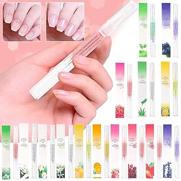 Yimart 4pcs 15 Smell Nail Nutritional Oil Pen Liquid,Nail Cuticle Oil Pen,Nail Oil,Anti-barb Nail Edge Nutritional Oil, Finger Edge Oil,Female Nail Care Tool (Watermelon, 2ML)